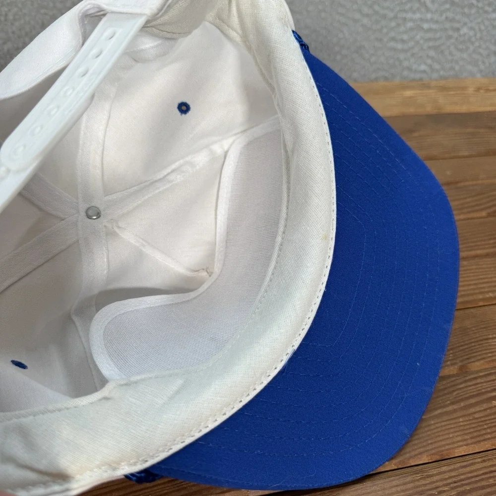 Vintage Lawrence‎ Brand Hat Adult White Snapback Cap Hunting Grunge Skater 90s